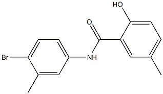 N-(4-bromo-3-methylphenyl)-2-hydroxy-5-methylbenzamide Struktur