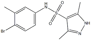 N-(4-bromo-3-methylphenyl)-3,5-dimethyl-1H-pyrazole-4-sulfonamide Structure