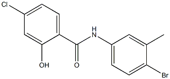 N-(4-bromo-3-methylphenyl)-4-chloro-2-hydroxybenzamide Struktur