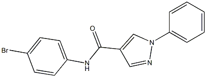 N-(4-bromophenyl)-1-phenyl-1H-pyrazole-4-carboxamide Struktur