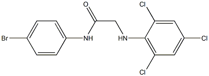 N-(4-bromophenyl)-2-[(2,4,6-trichlorophenyl)amino]acetamide Structure