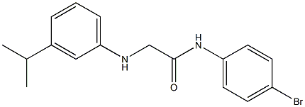 N-(4-bromophenyl)-2-{[3-(propan-2-yl)phenyl]amino}acetamide Structure