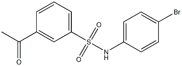 N-(4-bromophenyl)-3-acetylbenzene-1-sulfonamide 化学構造式