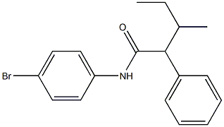 N-(4-bromophenyl)-3-methyl-2-phenylpentanamide,,结构式