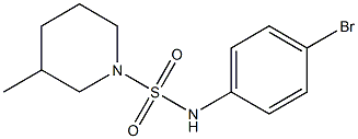 N-(4-bromophenyl)-3-methylpiperidine-1-sulfonamide 化学構造式