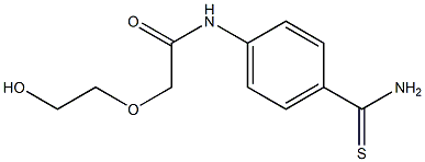 N-(4-carbamothioylphenyl)-2-(2-hydroxyethoxy)acetamide Structure