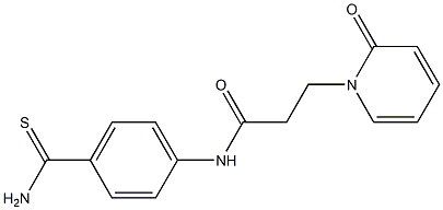 N-(4-carbamothioylphenyl)-3-(2-oxo-1,2-dihydropyridin-1-yl)propanamide Structure