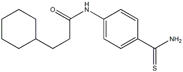 N-(4-carbamothioylphenyl)-3-cyclohexylpropanamide Struktur