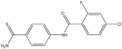 N-(4-carbamothioylphenyl)-4-chloro-2-fluorobenzamide 结构式