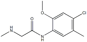 N-(4-chloro-2-methoxy-5-methylphenyl)-2-(methylamino)acetamide 化学構造式