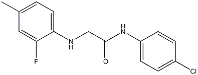 N-(4-chlorophenyl)-2-[(2-fluoro-4-methylphenyl)amino]acetamide Struktur