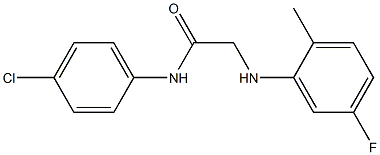 N-(4-chlorophenyl)-2-[(5-fluoro-2-methylphenyl)amino]acetamide Structure