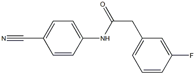 N-(4-cyanophenyl)-2-(3-fluorophenyl)acetamide,,结构式