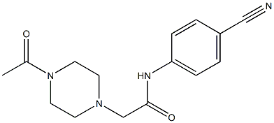 N-(4-cyanophenyl)-2-(4-acetylpiperazin-1-yl)acetamide Structure