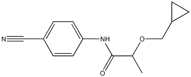 N-(4-cyanophenyl)-2-(cyclopropylmethoxy)propanamide,,结构式