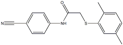 N-(4-cyanophenyl)-2-[(2,5-dimethylphenyl)sulfanyl]acetamide 结构式