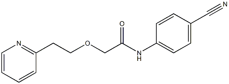 N-(4-cyanophenyl)-2-[2-(pyridin-2-yl)ethoxy]acetamide,,结构式