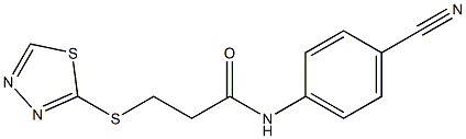 N-(4-cyanophenyl)-3-(1,3,4-thiadiazol-2-ylsulfanyl)propanamide Structure