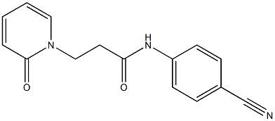 N-(4-cyanophenyl)-3-(2-oxo-1,2-dihydropyridin-1-yl)propanamide Struktur