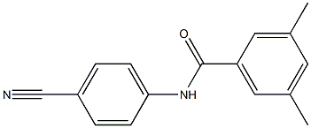 N-(4-cyanophenyl)-3,5-dimethylbenzamide Struktur