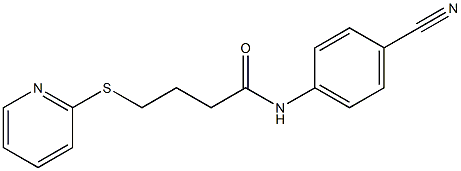 N-(4-cyanophenyl)-4-(pyridin-2-ylsulfanyl)butanamide,,结构式