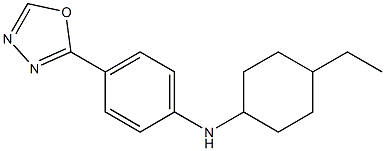 N-(4-ethylcyclohexyl)-4-(1,3,4-oxadiazol-2-yl)aniline 结构式