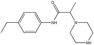 N-(4-ethylphenyl)-2-(piperazin-1-yl)propanamide Struktur