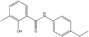 N-(4-ethylphenyl)-2-hydroxy-3-methylbenzamide 化学構造式