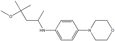 N-(4-methoxy-4-methylpentan-2-yl)-4-(morpholin-4-yl)aniline 化学構造式