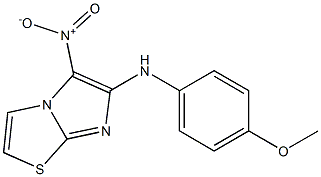N-(4-methoxyphenyl)-5-nitroimidazo[2,1-b][1,3]thiazol-6-amine,,结构式