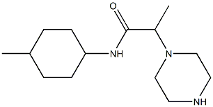 N-(4-methylcyclohexyl)-2-(piperazin-1-yl)propanamide,,结构式