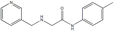 N-(4-methylphenyl)-2-[(pyridin-3-ylmethyl)amino]acetamide,,结构式