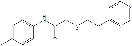  N-(4-methylphenyl)-2-{[2-(pyridin-2-yl)ethyl]amino}acetamide