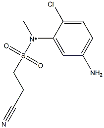 N-(5-amino-2-chlorophenyl)-2-cyano-N-methylethane-1-sulfonamido 结构式