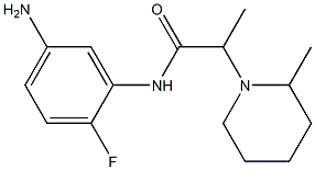 N-(5-amino-2-fluorophenyl)-2-(2-methylpiperidin-1-yl)propanamide Struktur