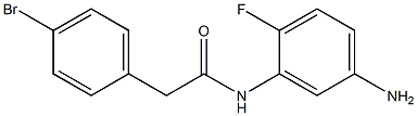 N-(5-amino-2-fluorophenyl)-2-(4-bromophenyl)acetamide 化学構造式