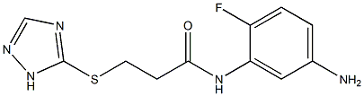 N-(5-amino-2-fluorophenyl)-3-(1H-1,2,4-triazol-5-ylsulfanyl)propanamide Structure