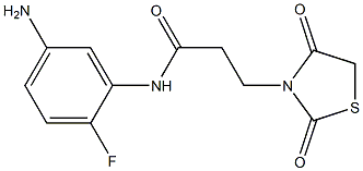 N-(5-amino-2-fluorophenyl)-3-(2,4-dioxo-1,3-thiazolidin-3-yl)propanamide Structure