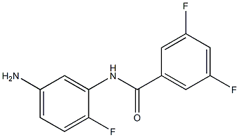 N-(5-amino-2-fluorophenyl)-3,5-difluorobenzamide 化学構造式