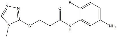 N-(5-amino-2-fluorophenyl)-3-[(4-methyl-4H-1,2,4-triazol-3-yl)sulfanyl]propanamide Struktur