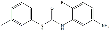 N-(5-amino-2-fluorophenyl)-N'-(3-methylphenyl)urea 化学構造式