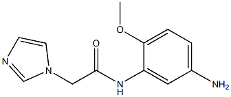 N-(5-amino-2-methoxyphenyl)-2-(1H-imidazol-1-yl)acetamide 化学構造式