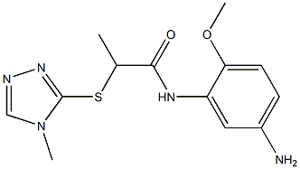 N-(5-amino-2-methoxyphenyl)-2-[(4-methyl-4H-1,2,4-triazol-3-yl)sulfanyl]propanamide Structure