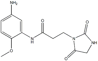N-(5-amino-2-methoxyphenyl)-3-(2,5-dioxoimidazolidin-1-yl)propanamide Struktur
