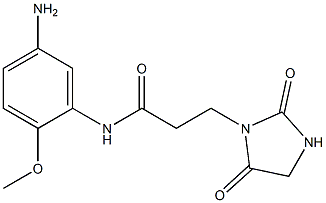 N-(5-amino-2-methoxyphenyl)-3-(2,5-dioxoimidazolidin-1-yl)propanamide,,结构式