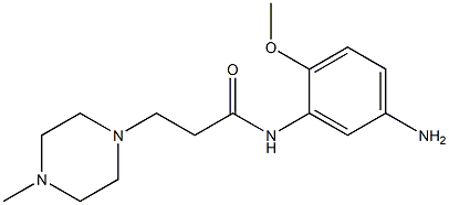 N-(5-amino-2-methoxyphenyl)-3-(4-methylpiperazin-1-yl)propanamide,,结构式
