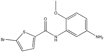 N-(5-amino-2-methoxyphenyl)-5-bromothiophene-2-carboxamide,,结构式