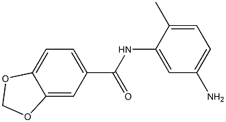 N-(5-amino-2-methylphenyl)-1,3-benzodioxole-5-carboxamide 化学構造式