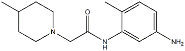 N-(5-amino-2-methylphenyl)-2-(4-methylpiperidin-1-yl)acetamide 化学構造式