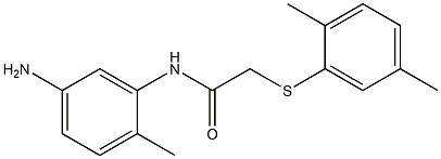 N-(5-amino-2-methylphenyl)-2-[(2,5-dimethylphenyl)sulfanyl]acetamide 结构式